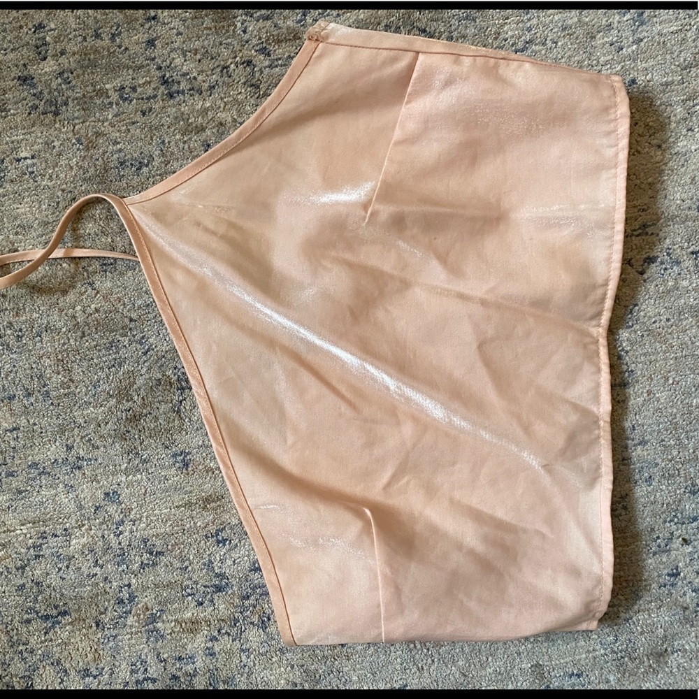 Nasty Gal Silk One shoulder crop top